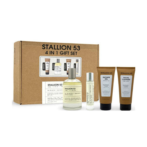 SET EMPER STALLION 53 UNISEX (4 PC ) 3.4 OZ EDP SP / 0.50 OZ EDP SP/ 3.4 OZ SG /3.4 OZ FACIAL CLEANSER