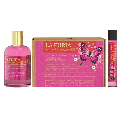 SET EMPER LA FURIA BY STALLION 53 WOMEN ( 2 PC ) 3.4 OZ EDP SP /0.68 OZ EDP SP