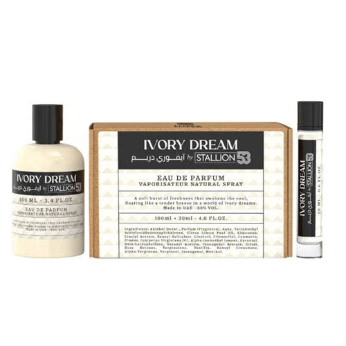 SET EMPER IVORY DREAM BY STALLION 53 UNISEX ( 2 PC ) 3.4 OZ EDP SP /0.68 OZ EDP SP