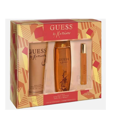 SET GUESS MARCIANO WOMEN ( 3 PC )3.4 OZ EDP SP /6.7 OZ BL / MINI